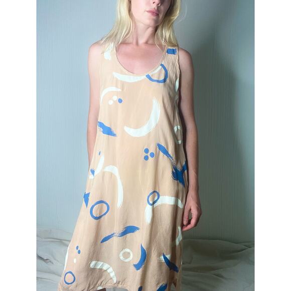 MAKE IT GOOD Portland Abstract Pattern Sleeveless Tunic Dress US MEDIUM - Picture 5 of 14